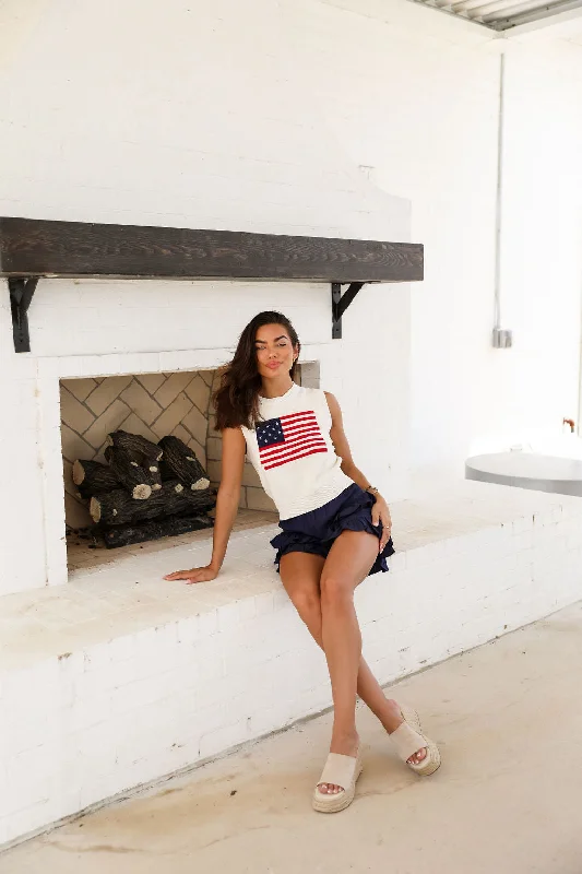 Weekend Deals to Make You Happy Home Of The Free Sweater Tank - Ivory