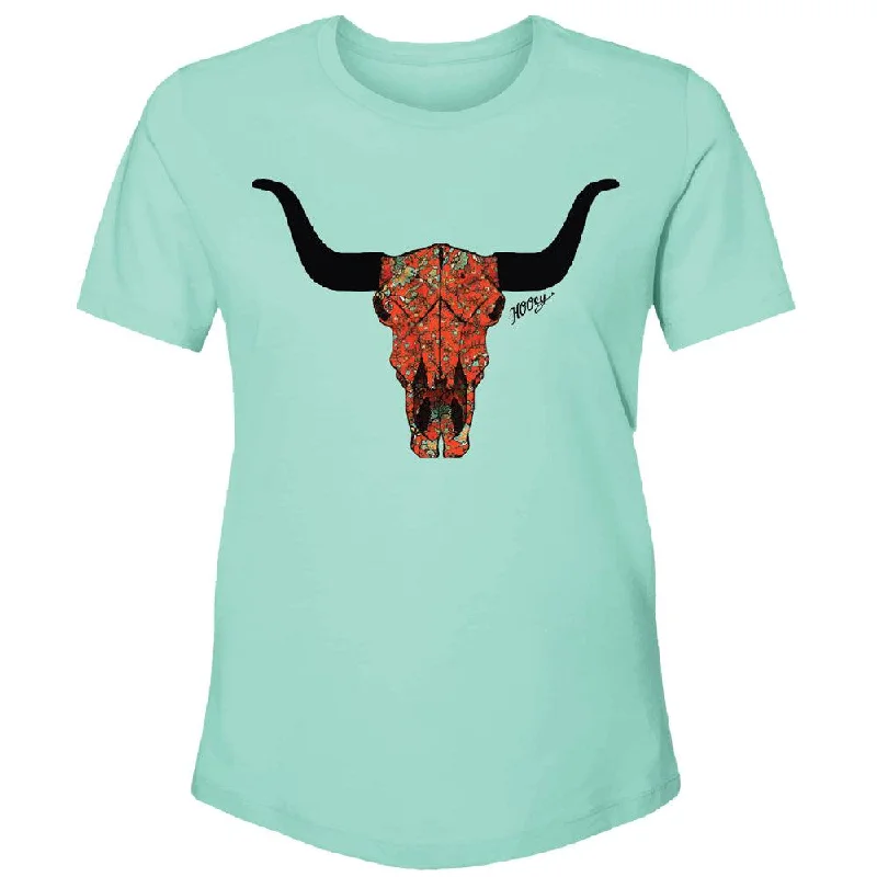 Super Savings "Floral Skull" Turquoise Tee