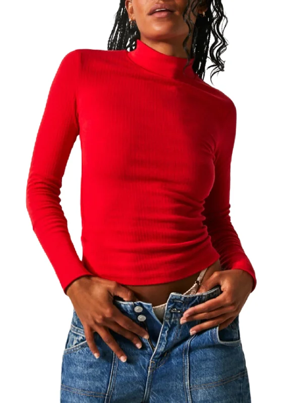 Deal Zone Free People Rickie Top - Cherry Crush