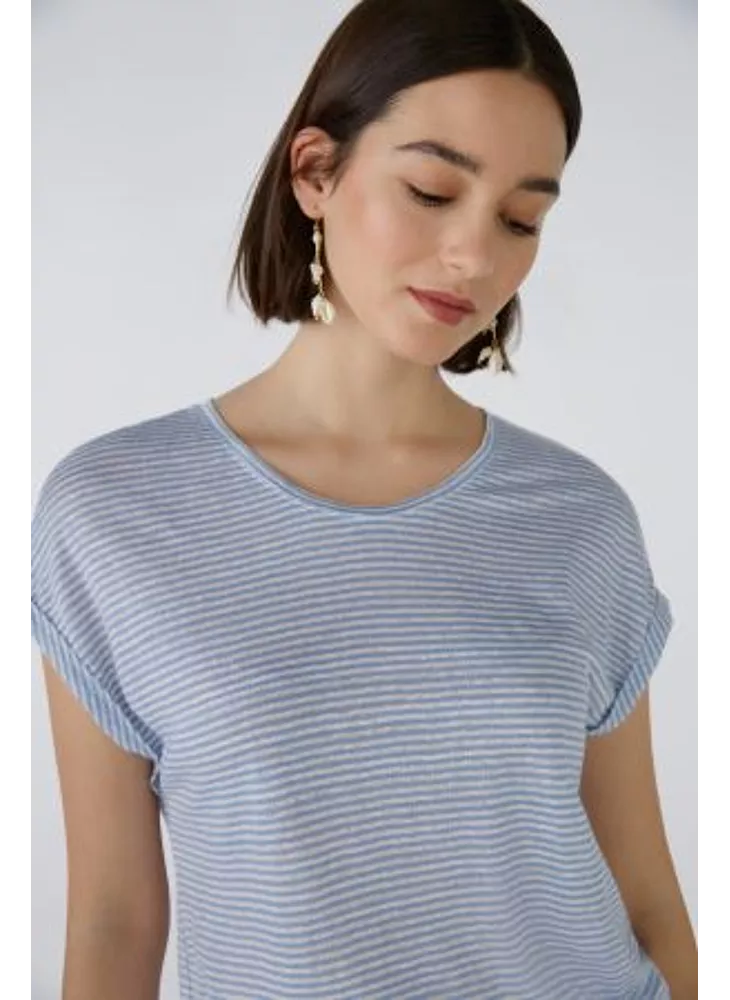 One-Day Only Oui Striped Linen T-Shirt
