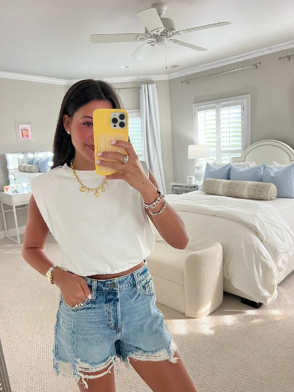Weekend Deals That Spark Bondi Crop Top - White