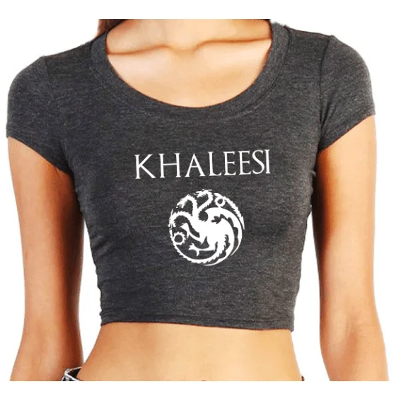 Overstock I’M NOT A QUEEN… I’M A KHALESSI CROPPED TOP
