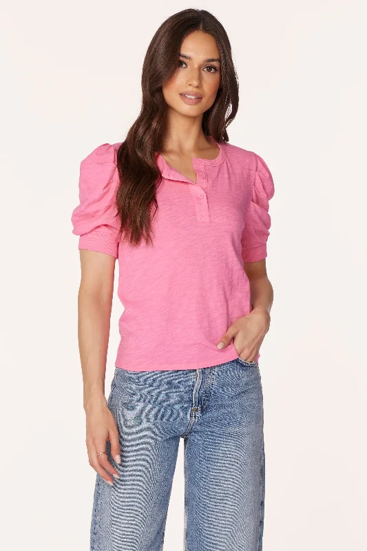 Online Only PUFF SLEEVE HENLEY