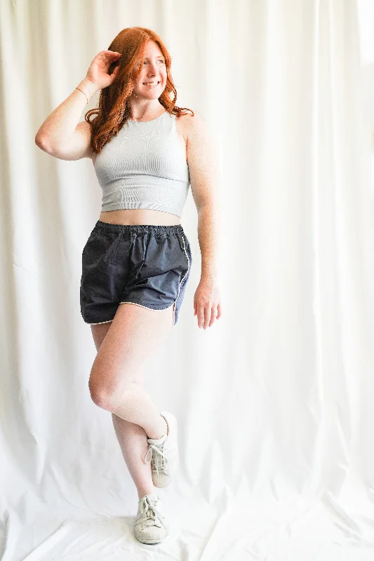 Big Discounts Creamy Blue Seamless Crop Top