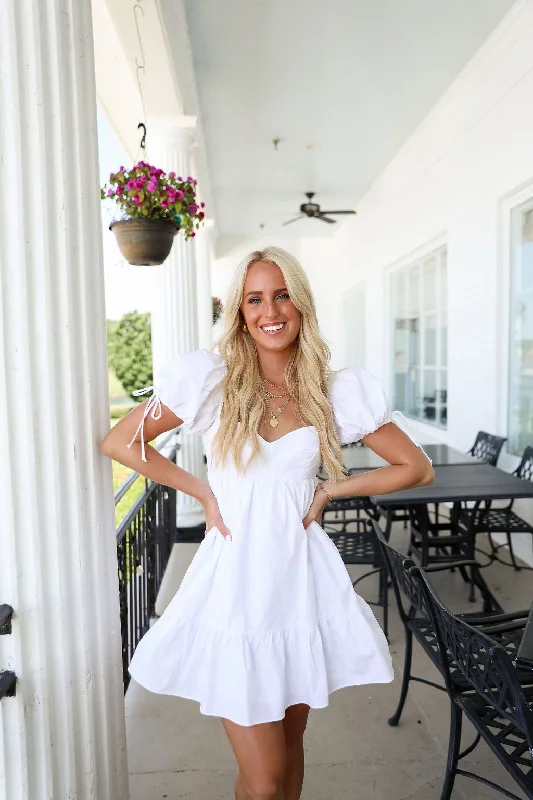 Midnight Madness Marley Baby Doll Dress - White