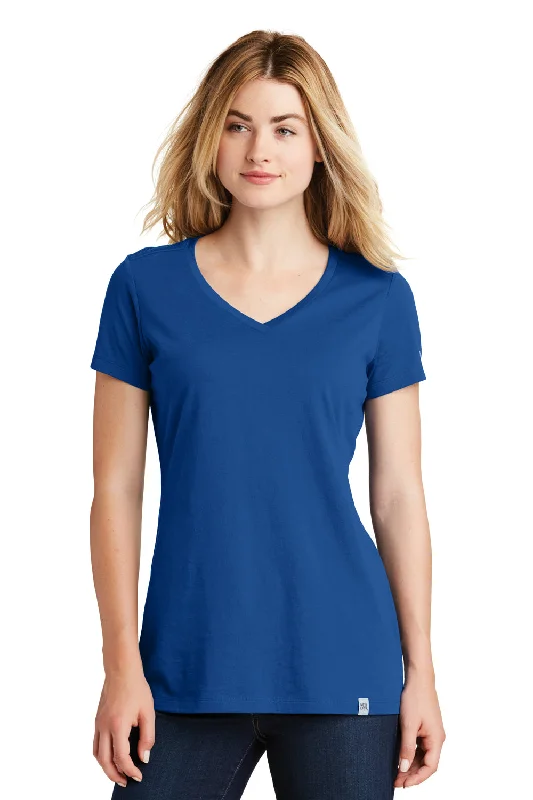 The Best Prices New Era Womens Heritage Short Sleeve V-Neck T-Shirt - Royal Blue