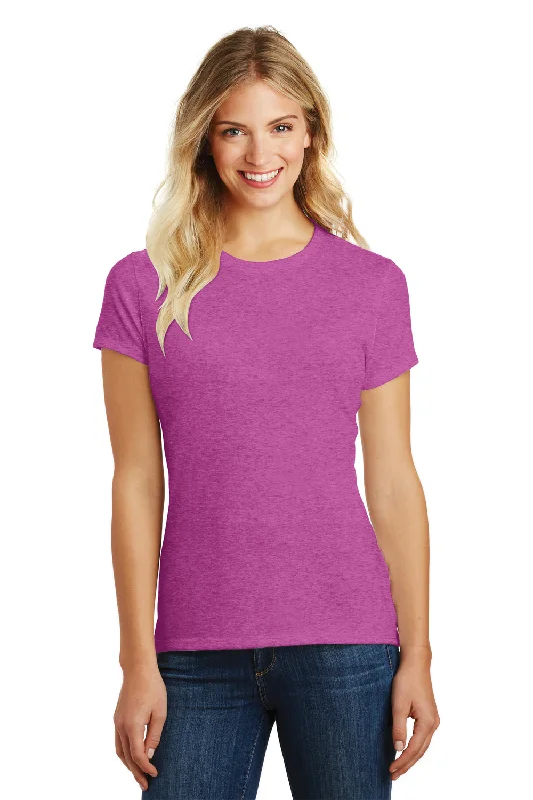 Unmissable Offer District Womens Perfect Blend Short Sleeve Crewneck T-Shirt - Heather Pink Raspberry - Closeout Unmissable Offer District Womens Perfect Blend Short Sleeve Crewneck T-Shirt - Heather Pink Raspberry - Closeout