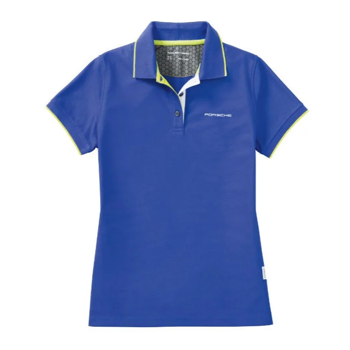 Super Savings Porsche Women's Polo Shirt (Blue)- Sport Collection