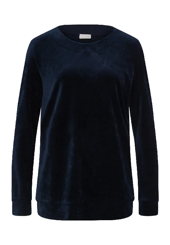 Bonus Savings Favourites Velvet Round Neck Pullover | Deep Navy 78770-1610