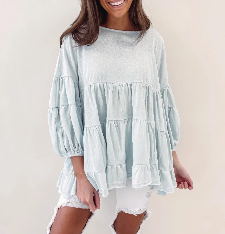 Limited Time Riviera Top - Light Blue