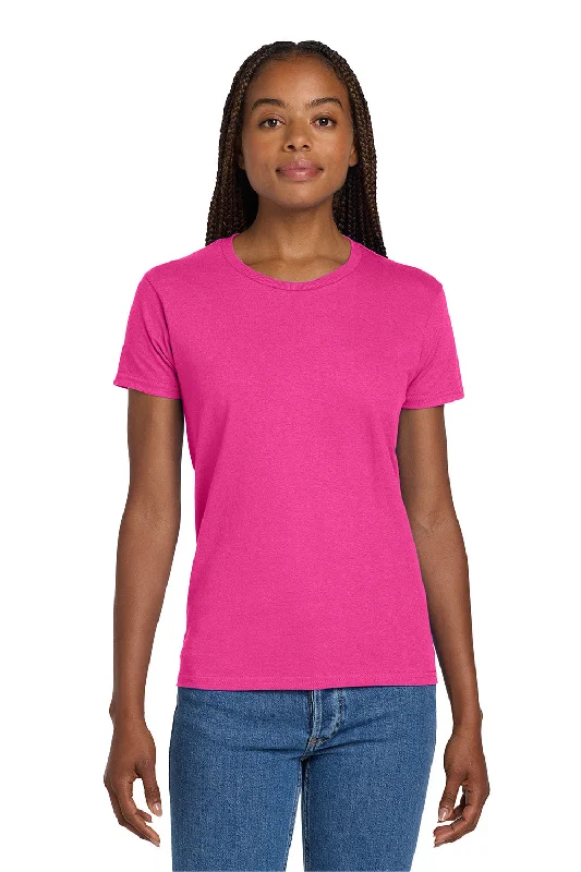 Weekend Bargains to Relish Gildan Womens Ultra Short Sleeve Crewneck T-Shirt - Heliconia Pink
