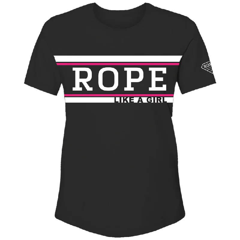 Flash Deals "Rope Like a Girl" Black w/RLAG Logo T-shirt