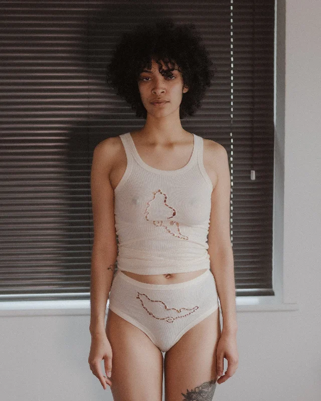 Time-Limited Offer Ponte Tank - Organic Cotton Rib - Undyed