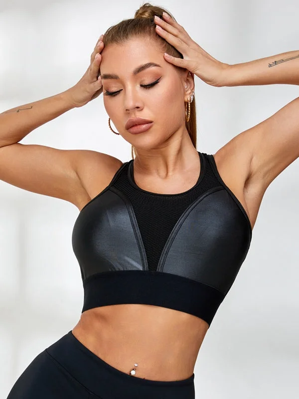 Blowout Sale 🖤ZASUWA Female Fly Eye Contrast Color Sports Bras