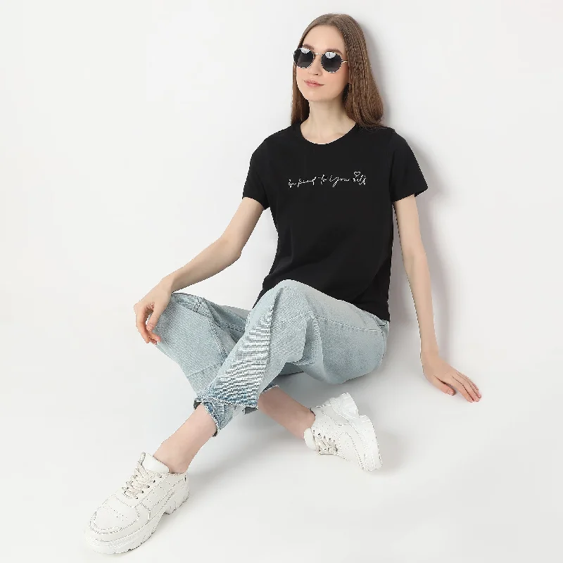 Quick Sale Solid Round Neck T-Shirt