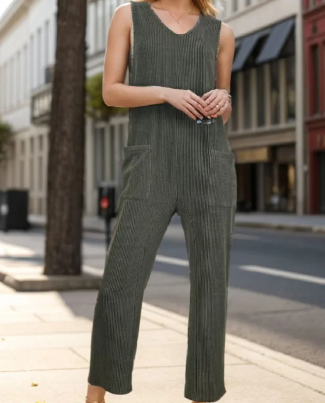 Weekend Offers That Dazzle Ribbed Jumpsuit