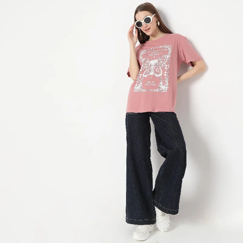 Markdown Sale Oversize Butterfly Print Graphic T-Shirt