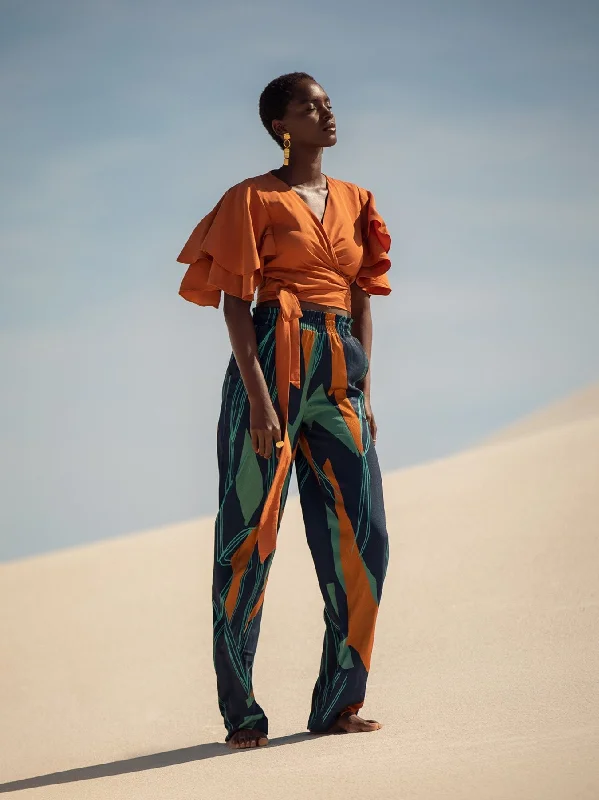 Weekend Extravaganza: Shop Now Sustainable Sahel Top - Solid Rust