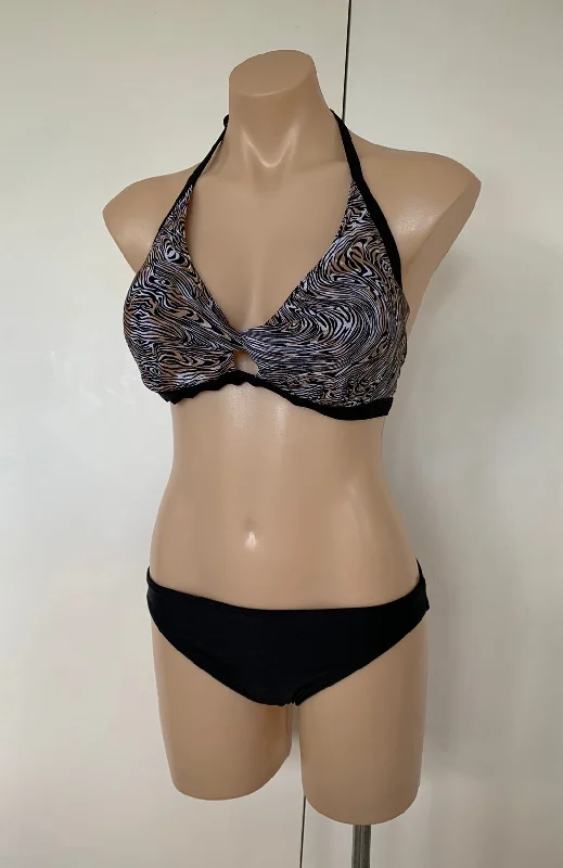 Steal Deal Ocean Curl - Piper Bikini Top - Brown Print