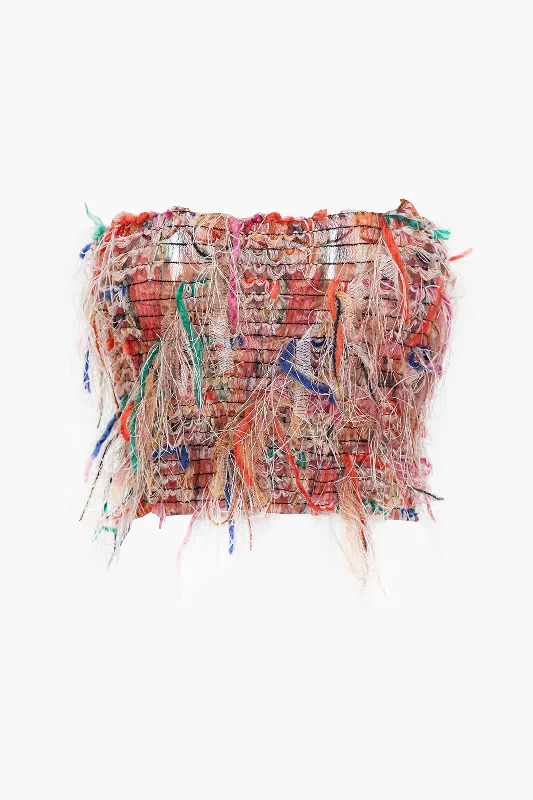Low Prices Fringe Mesh Tube Top