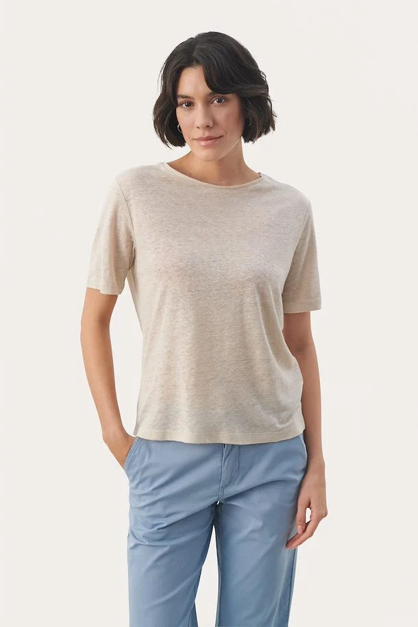 Low Cost Part Two Emme Linen T-Shirt