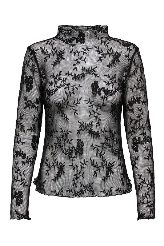 Deal Frenzy Only - Onllinley Ls Lace Top - 4765863 Black