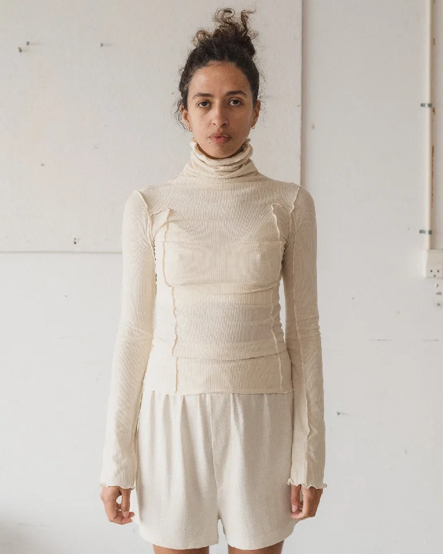 Exclusive Savings Omato Turtleneck - Organic Cotton Rib - Off White