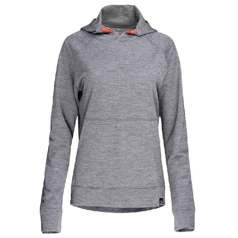 Special Buy Womens Merino 260 Lounge Hoodie (Charcoal/Orange)