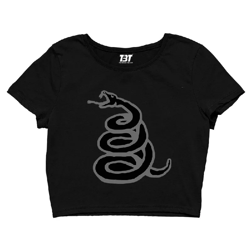 Price Reduction Metallica Crop Top - Don't Tread On Me