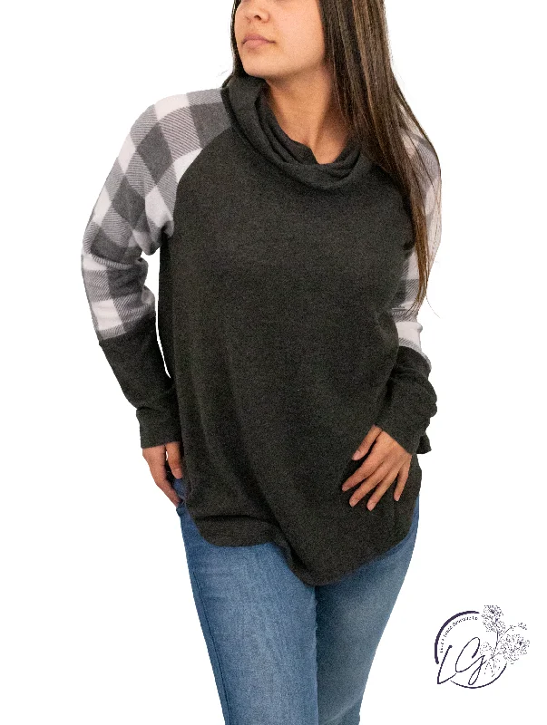 Price Drop Calm As Can Be Striped Cowl Neck Top