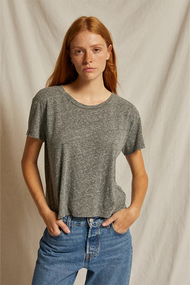 Last Chance PerfectWhiteTee Harley Boxy Crew in Heather Grey