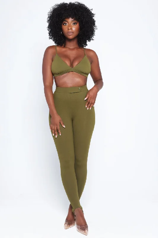 Unbeatable Deal OB ESSENTIALS BRALETTE-OLIVE