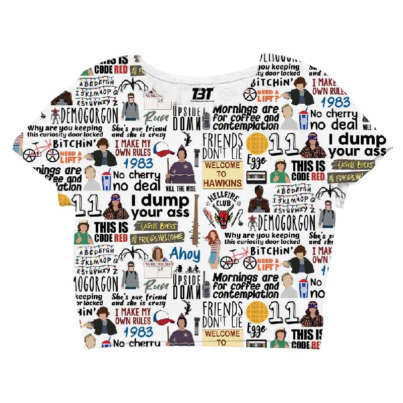 Closeout Stranger Things AOP Crop Top