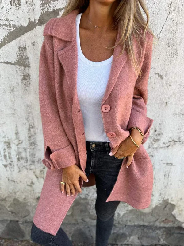 Weekend Specials to Savor Full Size Collared Neck Button Up Longline Outerwear