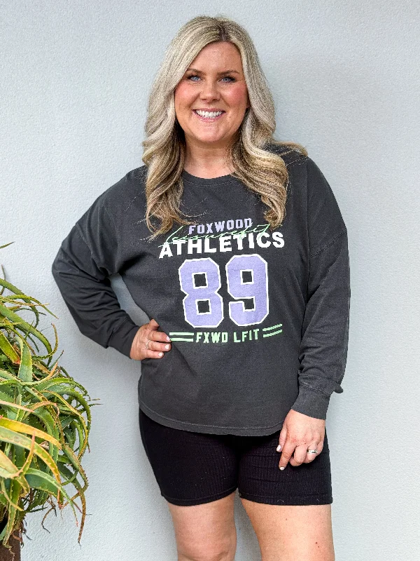 Huge Savings Leisure Fit L/S Tee - Washed Black