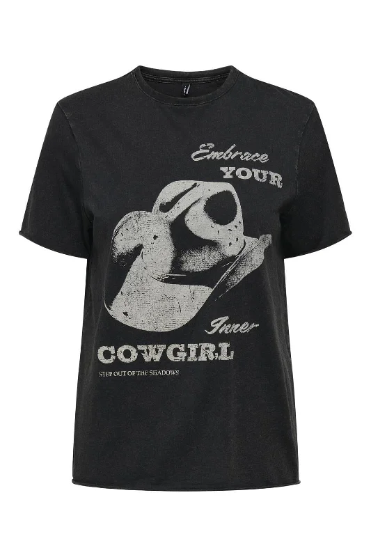 Instant Savings Only - Onllucy Life Reg S/S Top Box - 4808070 Black Cowboy Hat
