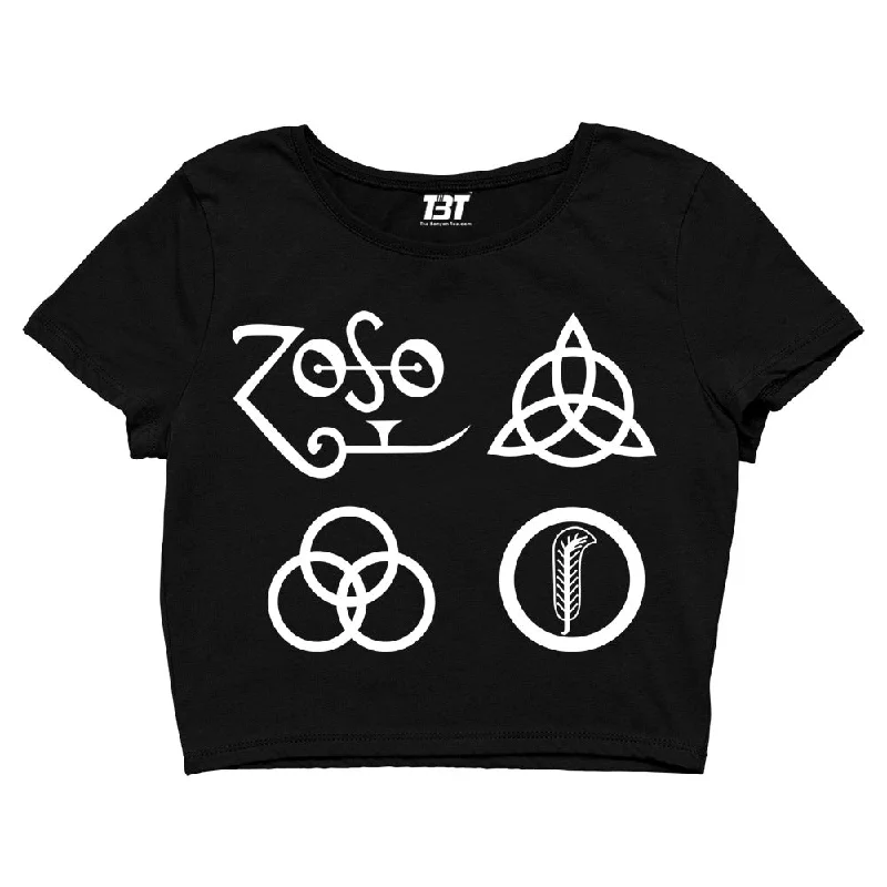 Bargain Prices Led Zeppelin Crop Top - Legendary Symbols