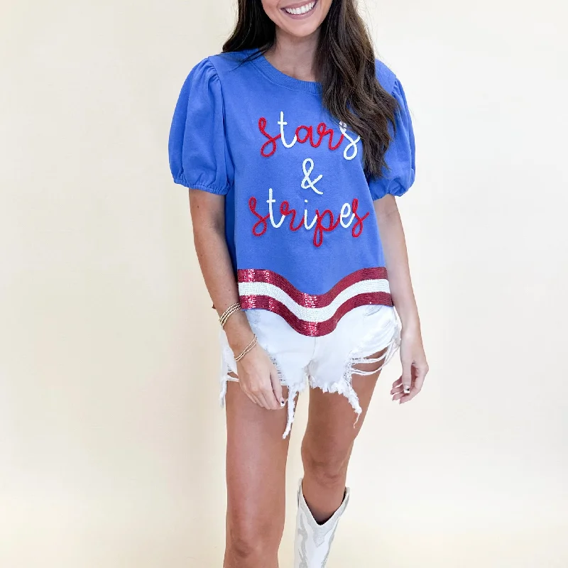 Act Now Stars & Stripes Top