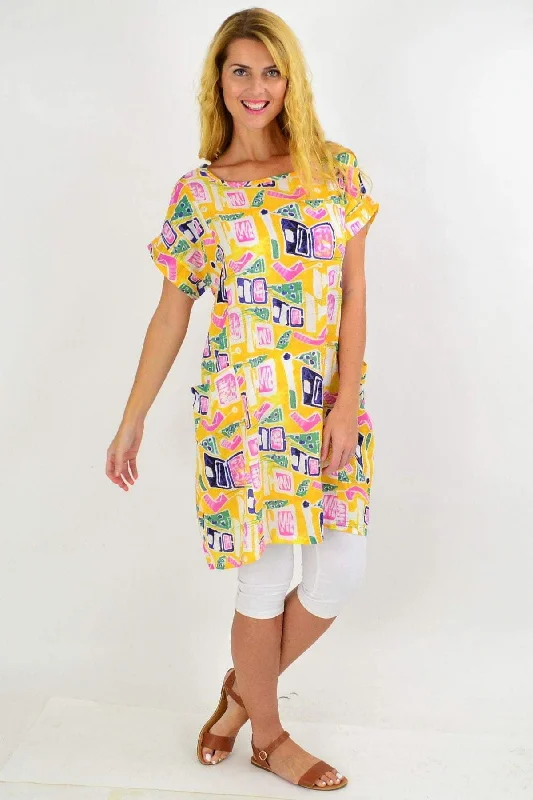 Year-End Sale Yellow Teen Tunic Dress