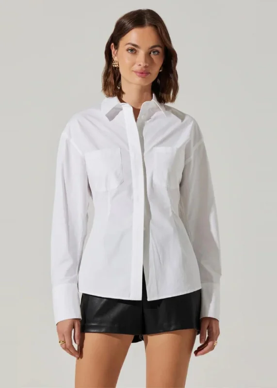 Special Savings ASTR the Label Thyra Poplin Shirt
