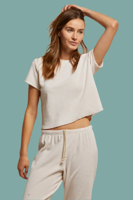 Best Deals Clara Velour Crew Tee