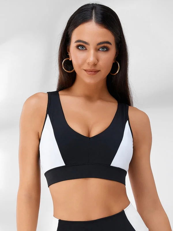 Extra Savings ZASUWA Female Contrast Color Backless Sports Bras