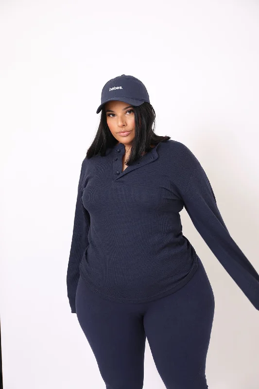Flash Sale Babes Henley 1 (navy)