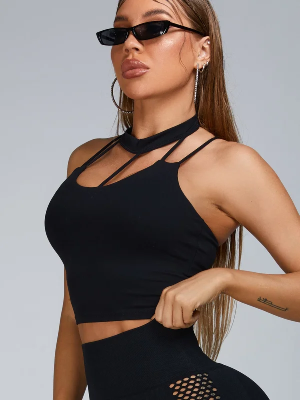 Discount Mania ZASUWA Female Hollow Design Beauty Back Sports Bras