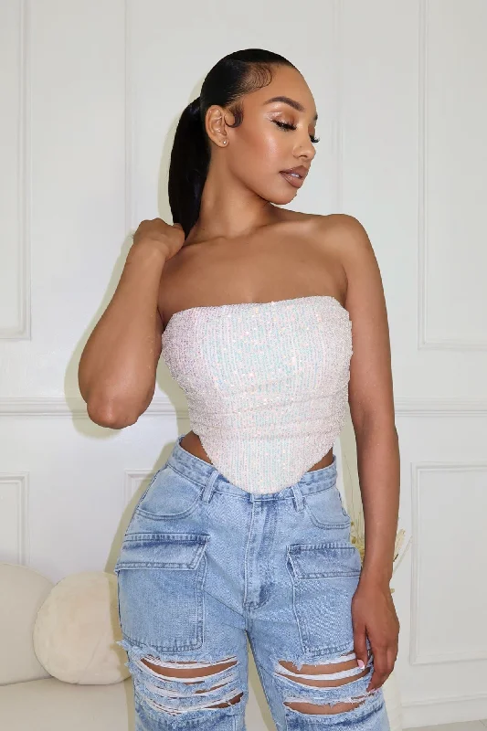Price Rollback Big Spender Sequin Corset Top