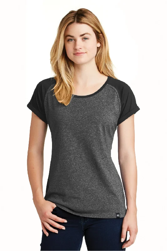 Weekend Bargains to Indulge In New Era Womens Heritage Short Sleeve Crewneck T-Shirt - Black/Black Twist