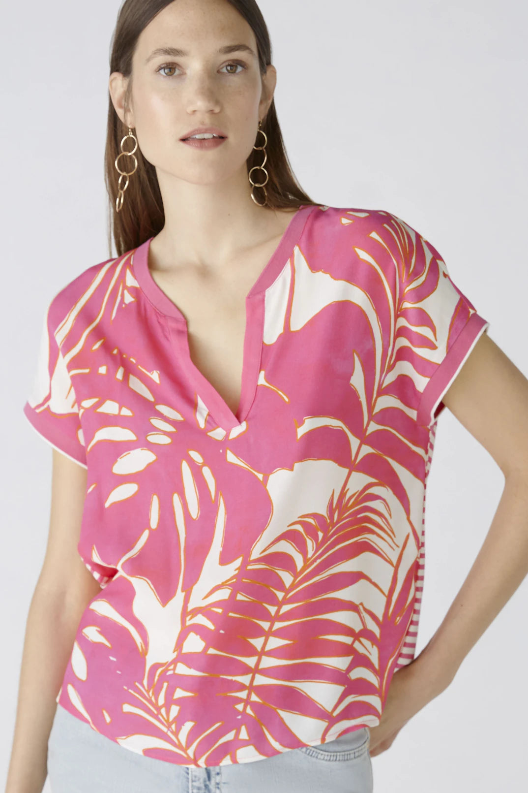 Take Action Oui Print Front Jersey Back Top
