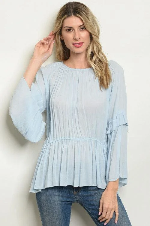 Hurry In BLUE BETTY BLOUSE