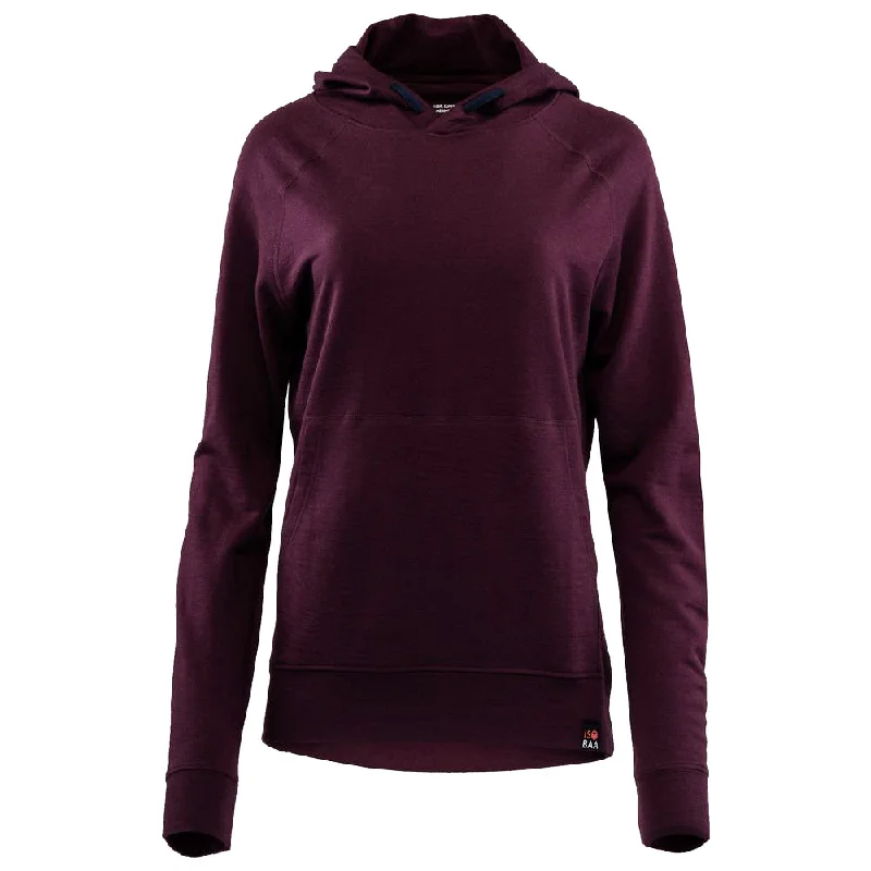 Early Bird Discount Womens Merino 260 Lounge Hoodie (Wine/Navy)