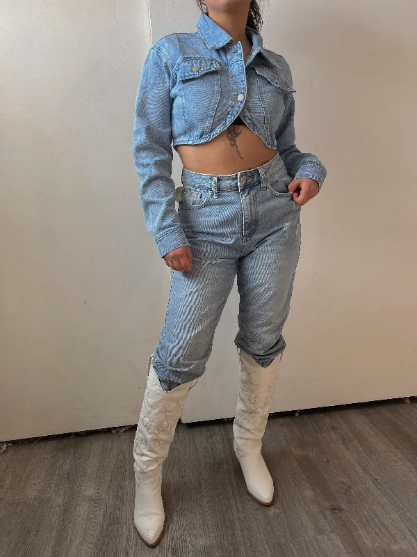 Clearance Event These Days Cropped Denim Jacket